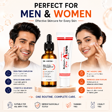 Retinol Pro Night Cream 0.05% & Radiant Revive Vitamin C Face Serum Combo