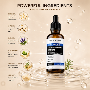 Advanced Hair Growth Serum With Derma Roller 0.5 mm